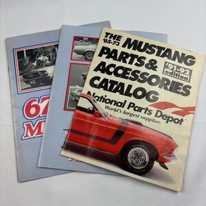 Set of 3 Ford Mustang Parts‎ Catalog 67 Illustrated Facts Book 65-73 91-92